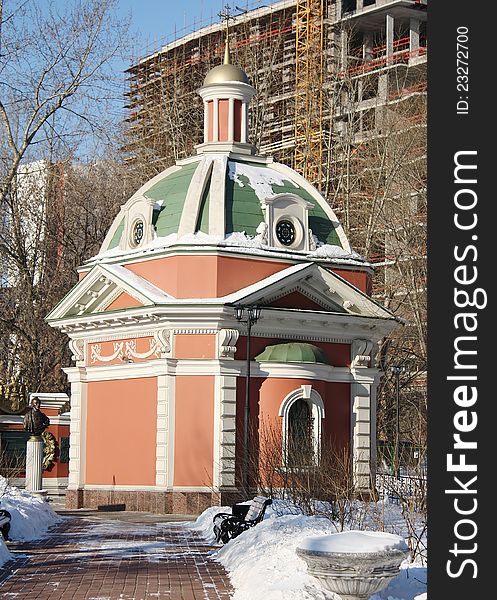 Chapel of the eighteenth century in a Moscow park. Chapel of the eighteenth century in a Moscow park