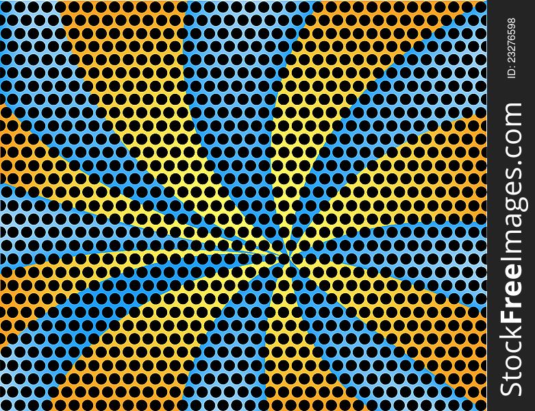 Yellow And Blue Metal Background