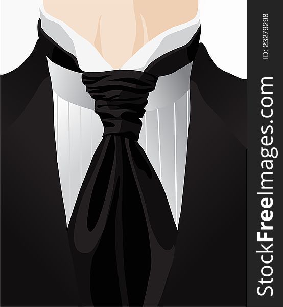 Stylized background with cravat on a white background