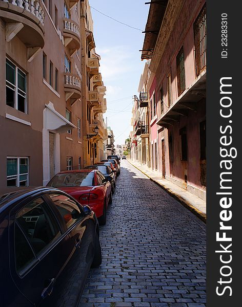 Street in old San Juan, Puerto Rico. Street in old San Juan, Puerto Rico