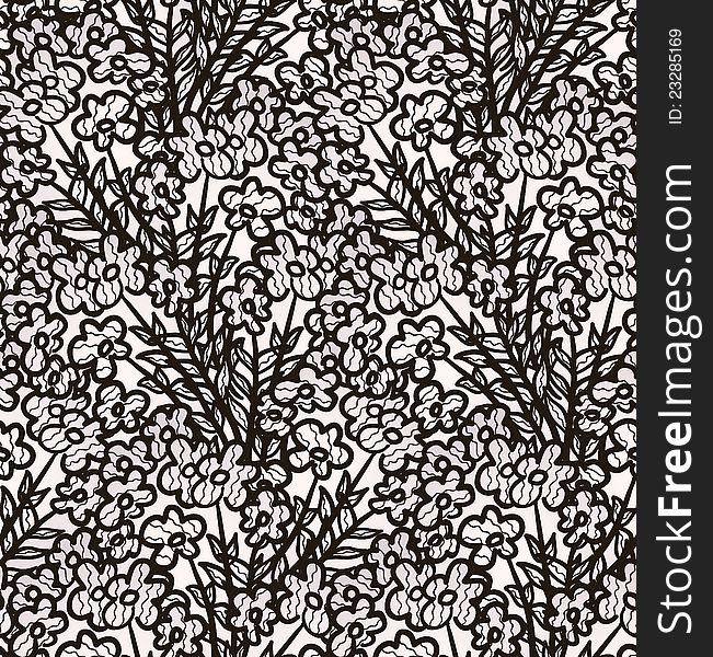 Floral seamless pattern, vector format