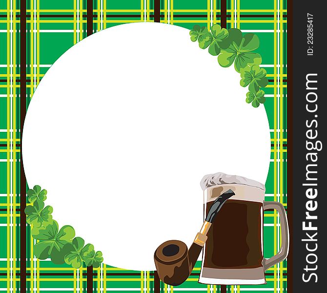 Frame With Clover And Beer