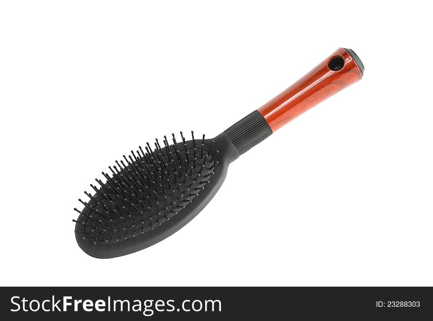 New hairbrush isolated on white background with clipping path. New hairbrush isolated on white background with clipping path