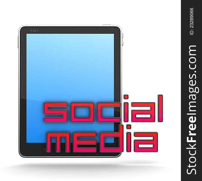 Social Media Concept Isolated on White