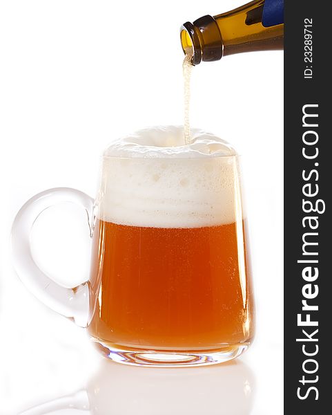 Beer mug  on white background