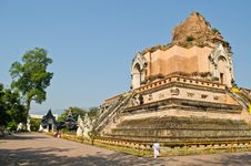 Old And Big Pagoda In Temple , Stock Image
