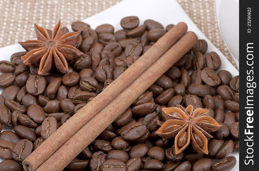 Coffee Bean, Cinnamon And Anise