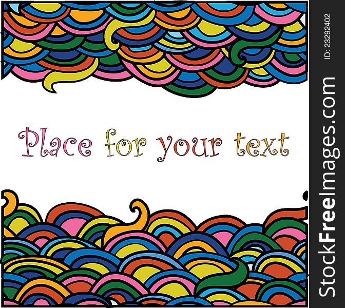 Colourful abstract waves background with place for text. Colourful abstract waves background with place for text