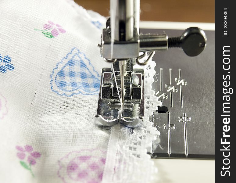 Close up of sewing machine. Close up of sewing machine