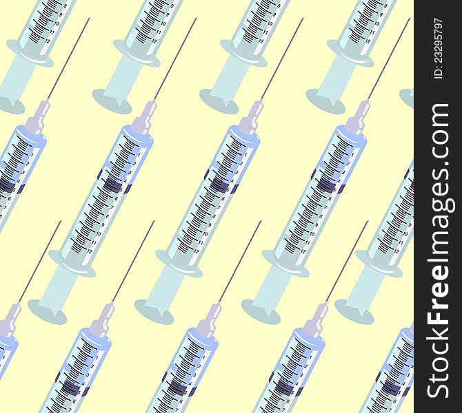 Abstract seamless background with syringe