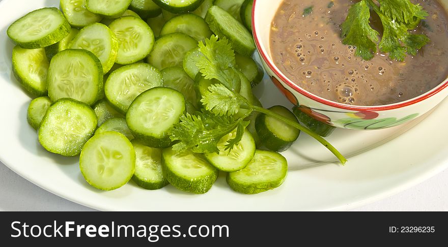 The chili paste and vegetables. The chili paste and vegetables.