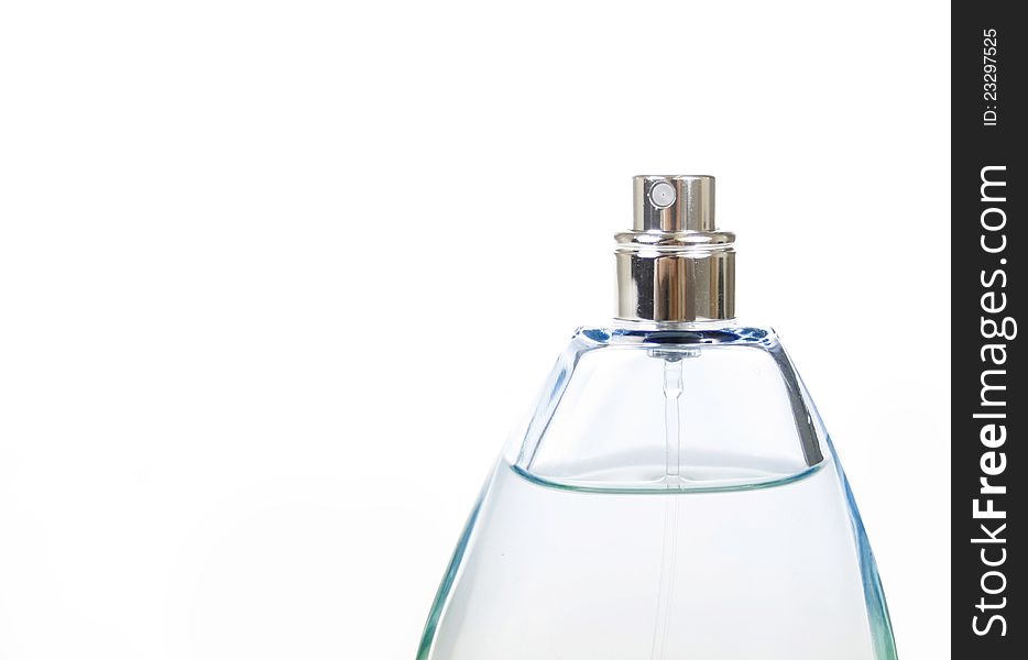 Perfume bottle on white background