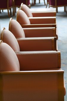 Row Of Sofa Chairs Royalty Free Stock Photography