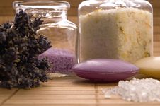 Lavender Bath Items. Royalty Free Stock Image Lavender Bath Items. Royalty Free Stock Image