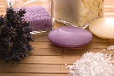 Lavender Bath Items. Stock Photos Lavender Bath Items. Stock Photos