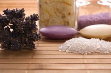 Lavender Bath Items. Royalty Free Stock Photography Lavender Bath Items. Royalty Free Stock Photography