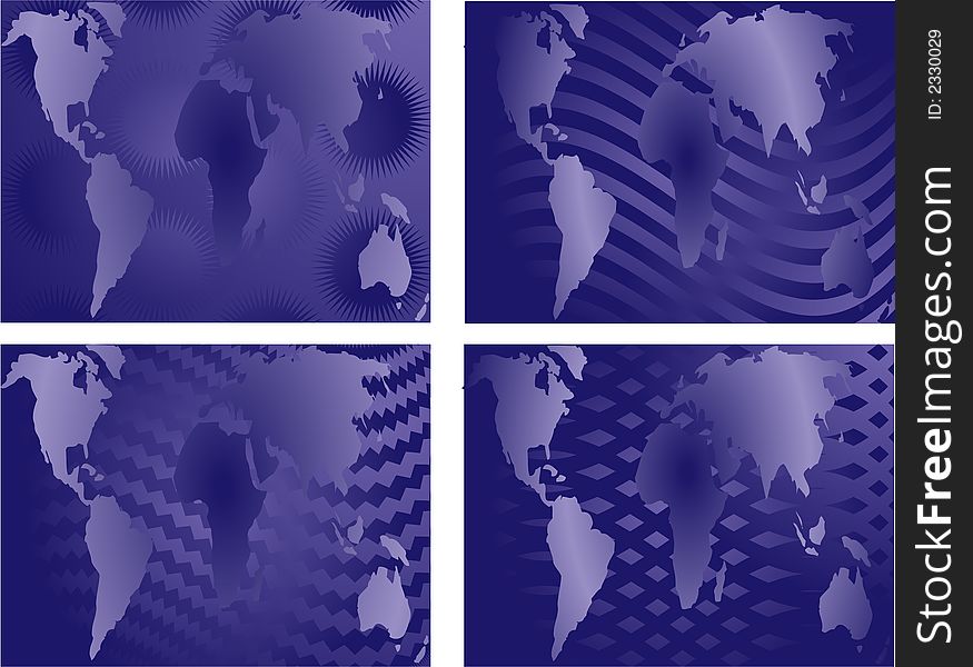 World map design illustrations with arrows. World map design illustrations with arrows