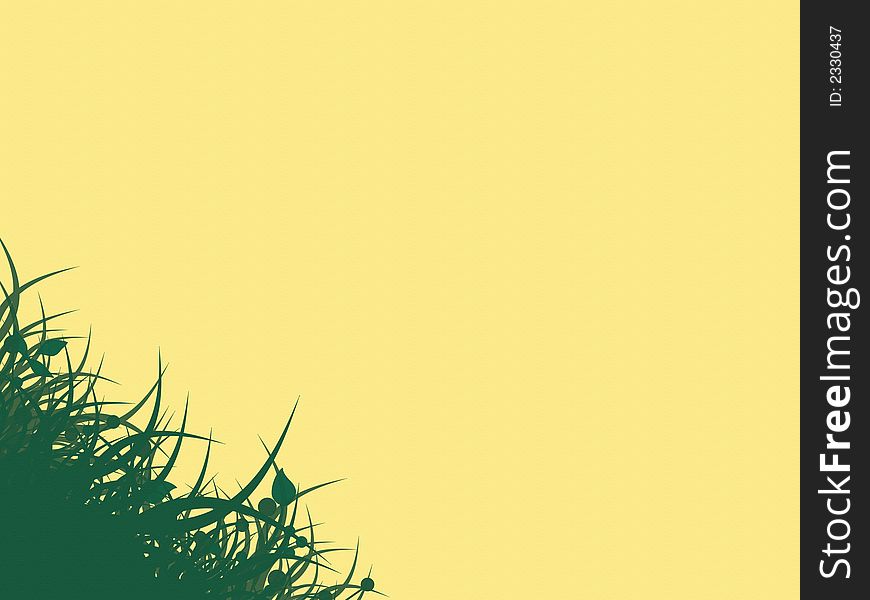 Yellow Background With Grass