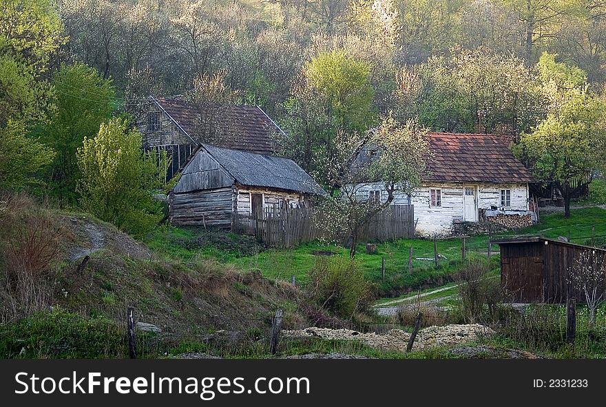 Old houses in wonderful nature. Old houses in wonderful nature