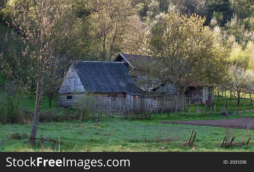 Old house in wonderful nature. Old house in wonderful nature