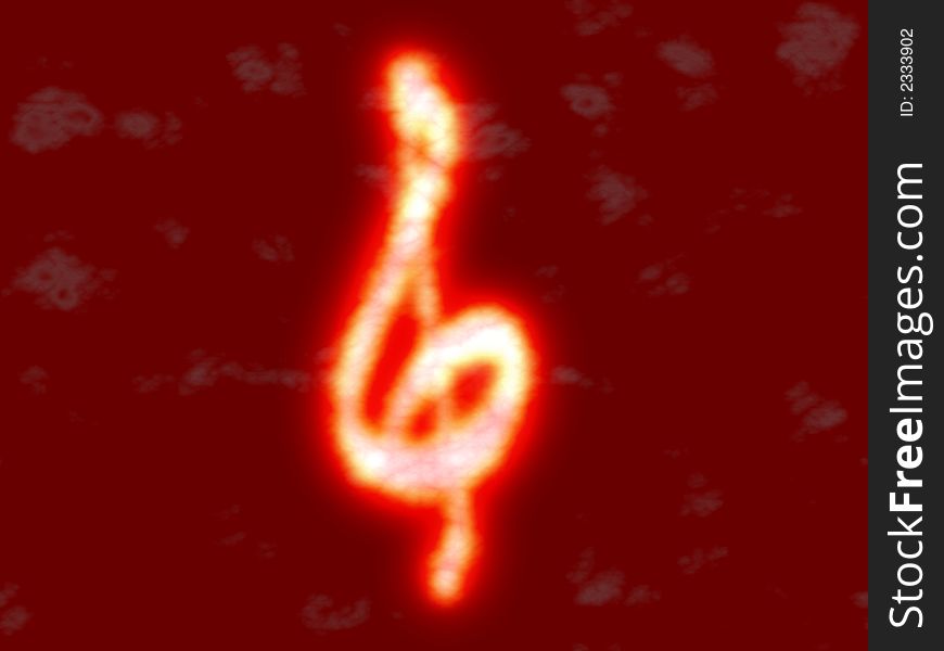 A beautiful backgraund with a treble clef. A beautiful backgraund with a treble clef