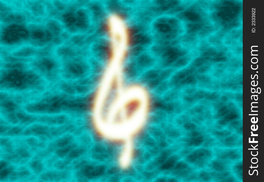 A beautiful backgraund with a treble clef. A beautiful backgraund with a treble clef