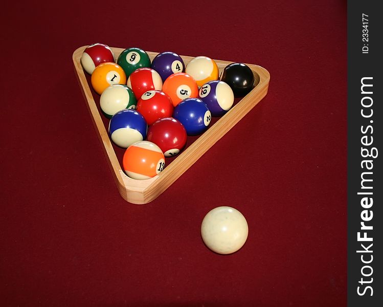 Grouping of balls waiting to be played. Grouping of balls waiting to be played