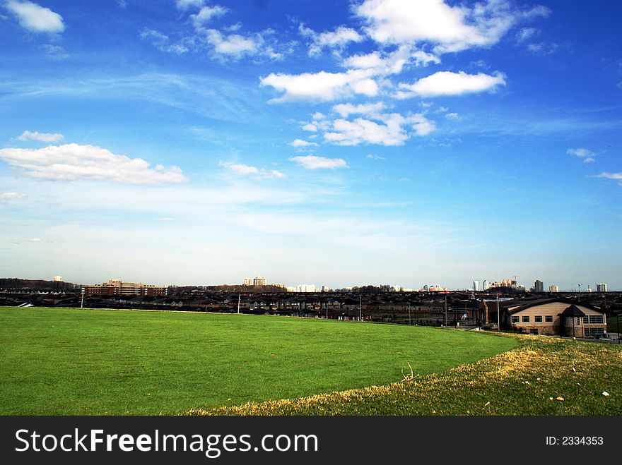 Golf field landscape