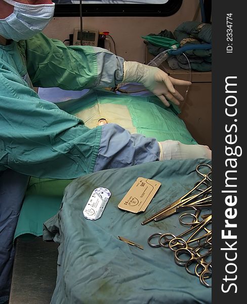 Surgeon Preparing For Surgery