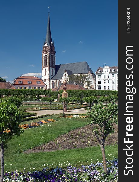 Flower Garden and Church