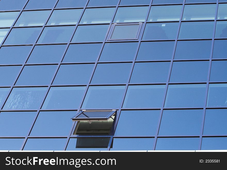 Windows of modern business building. Windows of modern business building