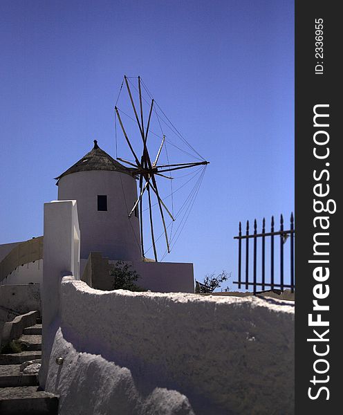 Up to the windmill Santorini Greece