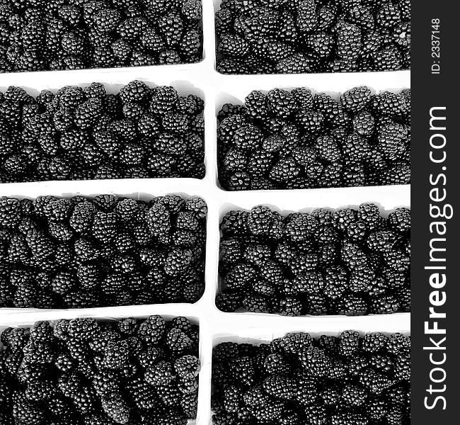 Fresh organic blackberry fruit on the market