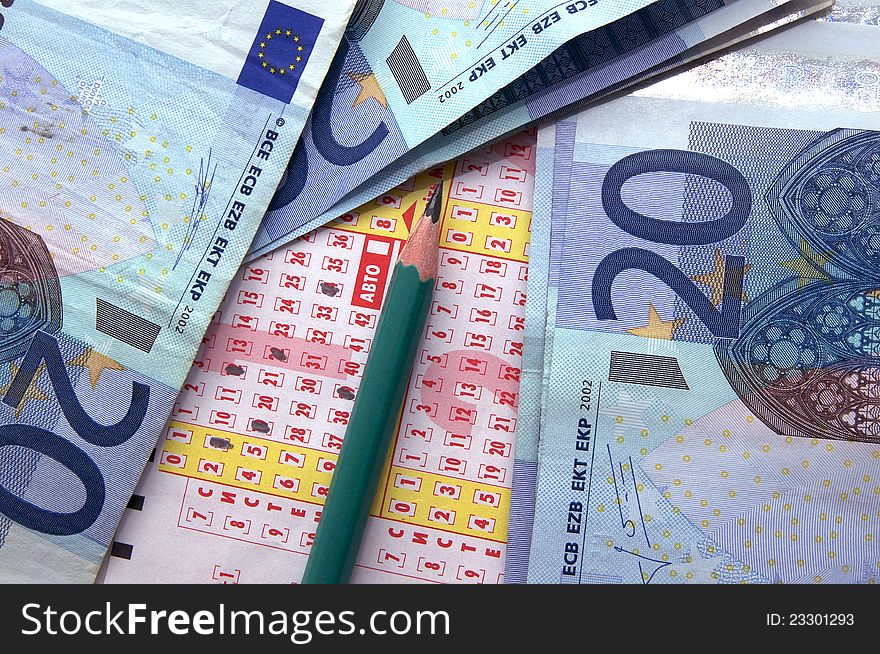 European money is a pencil and a lottery ticket