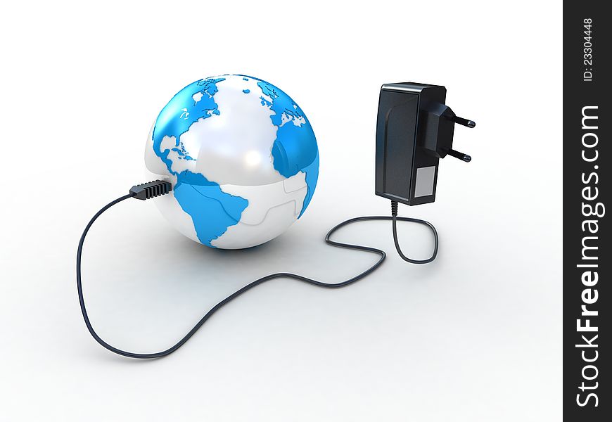 Travel adapter and globe