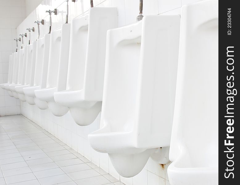 Men toilet in white color