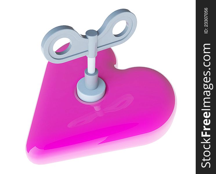 Color of love icon with handle gear