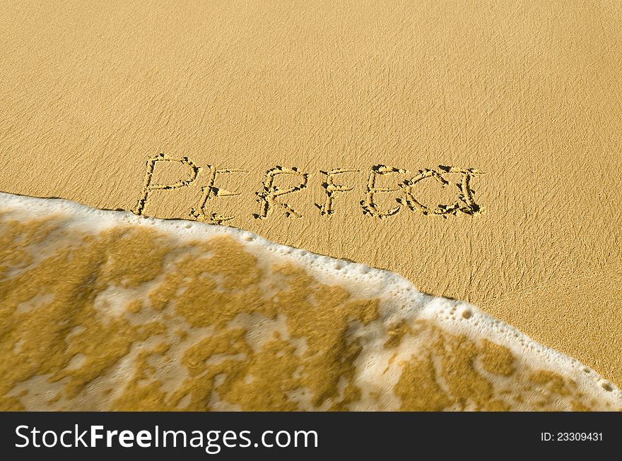 Inscription on the sand