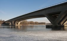 Bridge Crossing The River With Ice Stock Photos Bridge Crossing The River With Ice Stock Photos