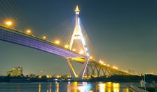 Bhumibol Bridge In Thailand Stock Image Bhumibol Bridge In Thailand Stock Image
