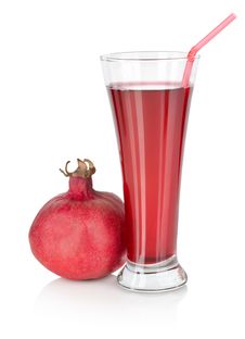 Pomegranate Juice Isolated Royalty Free Stock Photography
