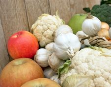 Fresh Organic Fruits And Vegetables Royalty Free Stock Photos