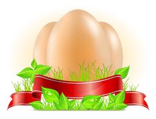Eggs With Ribbon On Grass Royalty Free Stock Photo Eggs With Ribbon On Grass Royalty Free Stock Photo