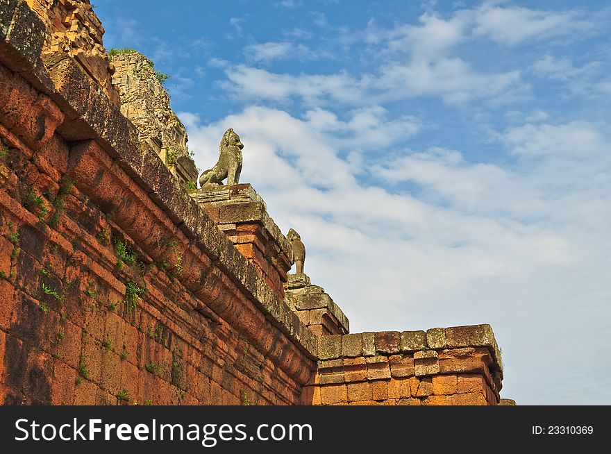 Ancient Pre Rup Temple in Angkor, The temple was built with brick, laterite and sandstone. Ancient Pre Rup Temple in Angkor, The temple was built with brick, laterite and sandstone.