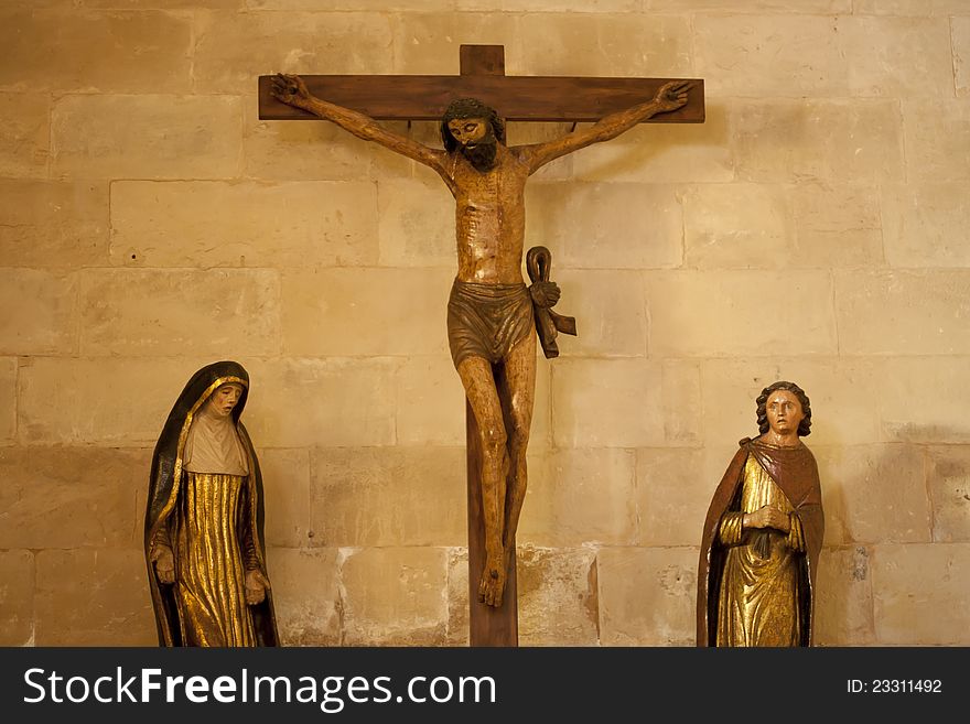 Holy image inside an old church