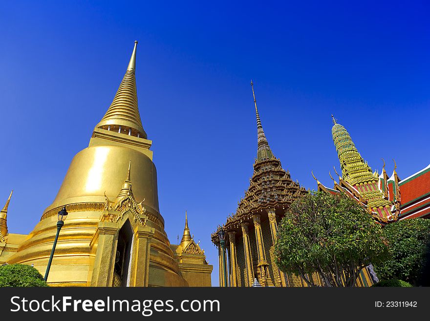Thai temple in Grand Palace, Bangkok, Thailand. Thai temple in Grand Palace, Bangkok, Thailand.