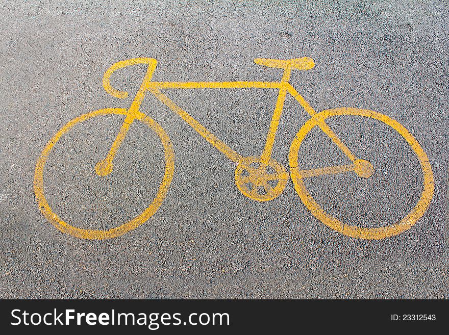 Bike way symbol , the sign for bicycle