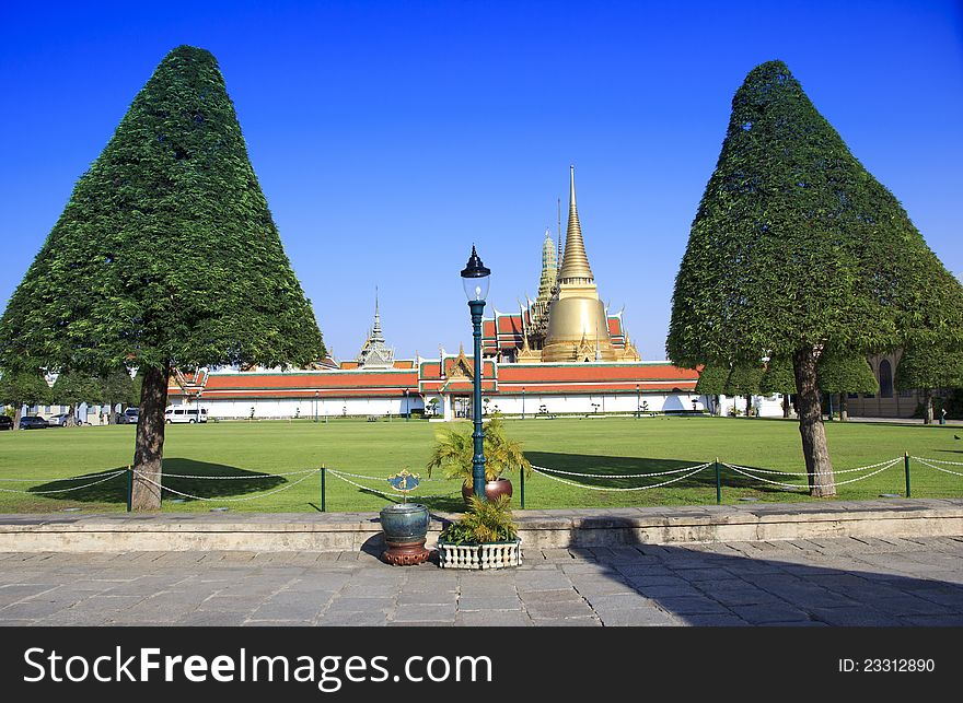 Thai temple in Grand Palace, Bangkok, Thailand. Thai temple in Grand Palace, Bangkok, Thailand.