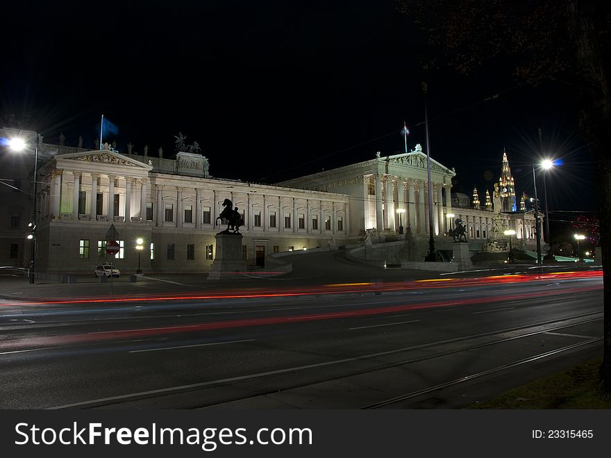 Austrian Parliament from Wien Ostereich
