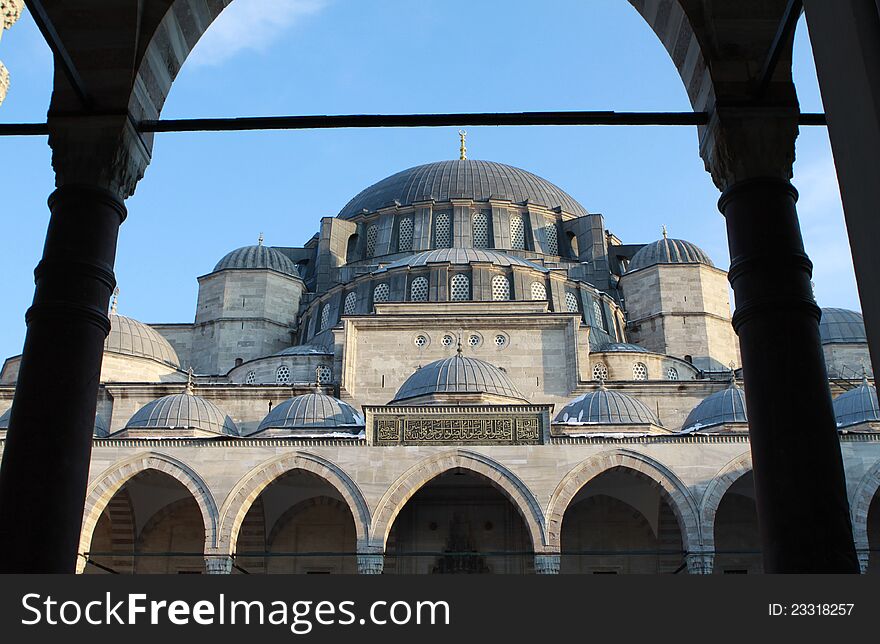 View of Suleymaniye Mosque in istanbul, Turkey. View of Suleymaniye Mosque in istanbul, Turkey.
